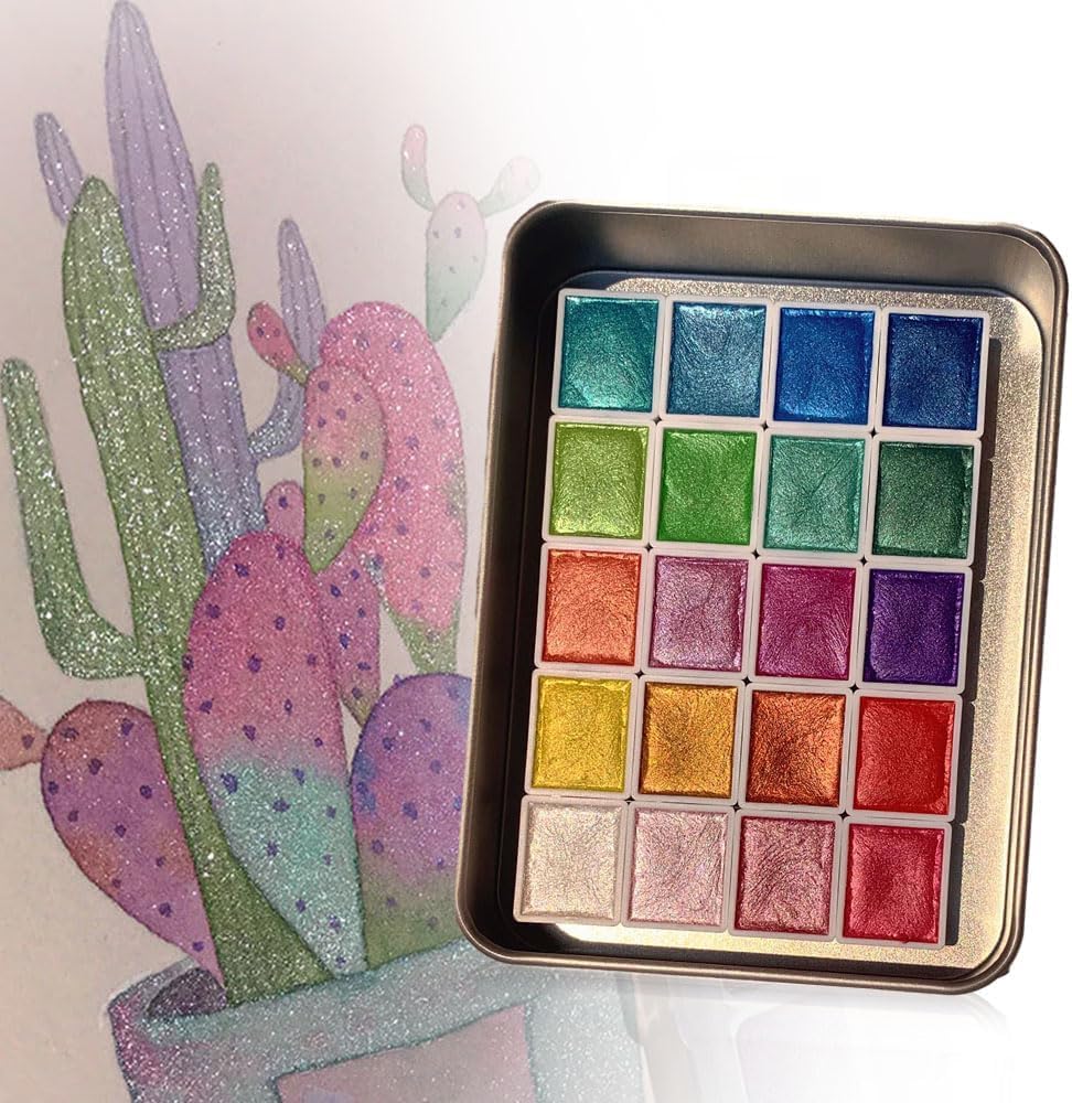 csy art gallery metallic watercolour paints